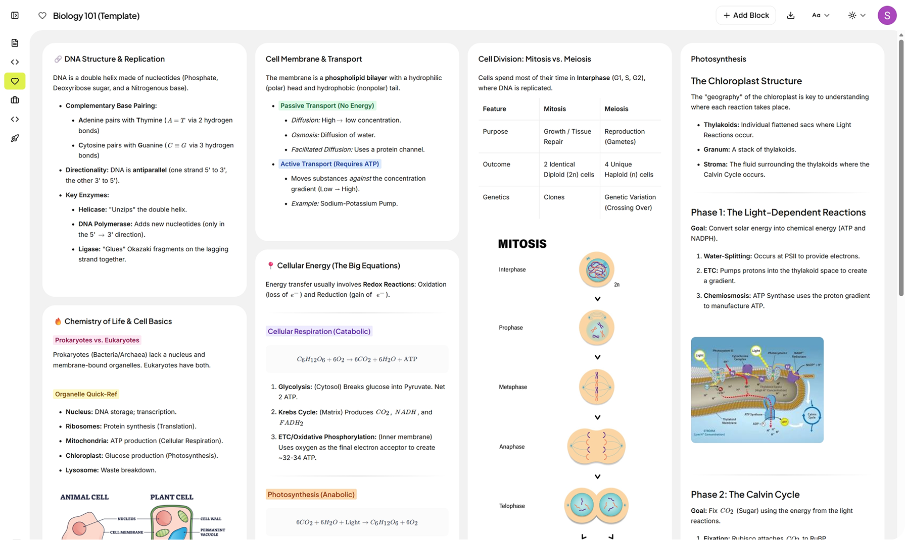 Block Notes — Free Cheat Sheet Maker & Study Boards